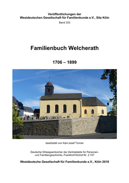 Familienbuch Welcherath 1706-1899