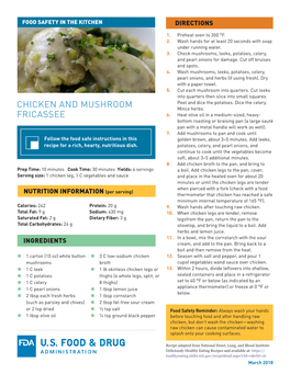 Chicken and Mushroom Fricassee