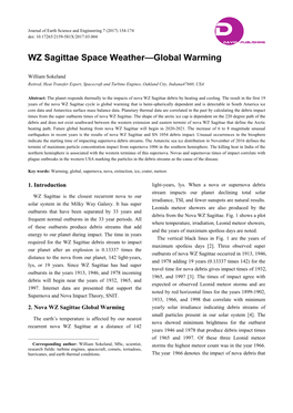 WZ Sagittae Space Weather—Global Warming