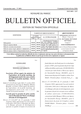 Maroc Bulletin Officiel
