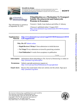 Proteins to Exosomes Soluble Mycobacterial and Eukaryotic