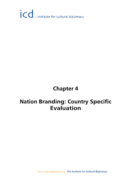 Chapter 4 Nation Branding: Country Specific Evaluation