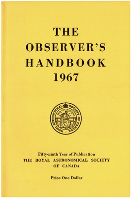 Observer's Handbook 1967
