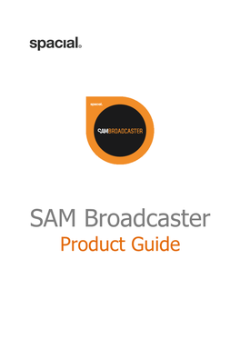 Product Guide SAM Broadcaster Product Guide