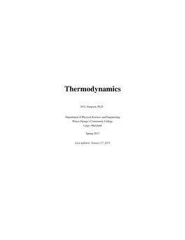 Thermodynamics