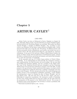 Arthur Cayley1