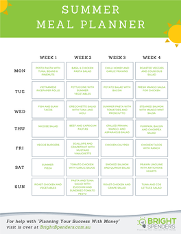 Seasonal Meal Planner