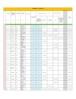 Schedule 2 - Template