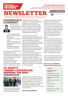 NEWSLETTER Imeche Lancashire Area