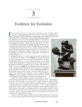 Evidence for Evolution