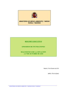 Episodio De Inundaciones : Resumen Ejecutivo