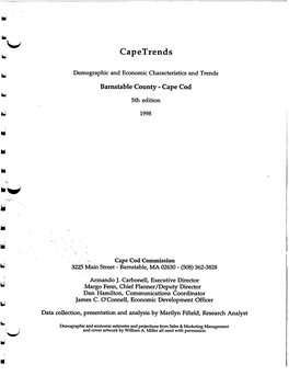 Cape Cod Commission, Capetrends: Demographic and Economic Characteristics and Trends, Barnstable County