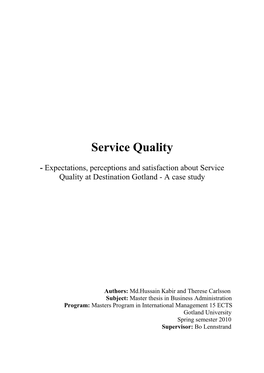 Service Quality