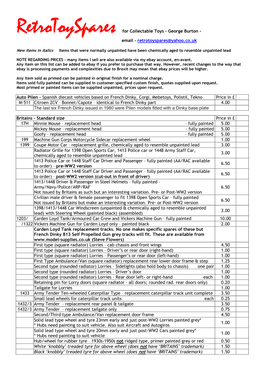 Catalogue Table Form Jan 2021