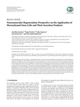 Perspective on the Application of Mesenchymal Stem Cells and Their Secretion Products