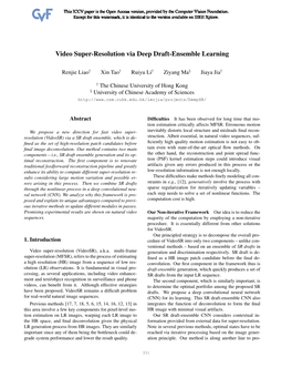 Video Super-Resolution Via Deep Draft-Ensemble Learning
