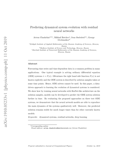 Arxiv:1910.05233V1 [Physics.Comp-Ph] 11 Oct 2019 Email Address: Artem.Chashchin@Skolkovotech.Ru (Artem Chashchin)