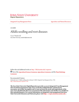 Alfalfa Seedling and Root Diseases Gary P