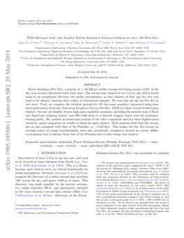 Arxiv:1905.10588V1 [Astro-Ph.SR]