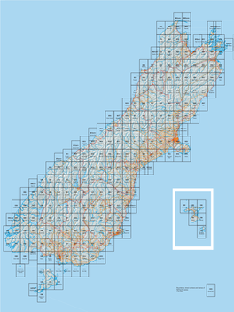 Boundaries, Sheet Numbers and Names of Nztopo50 Series 1:50