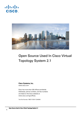 Open Source Used in Cisco Virtual Topology System 2.1