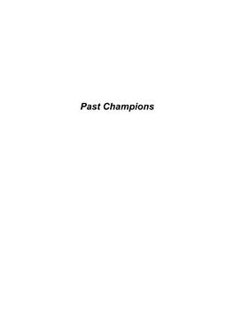 Past Champions