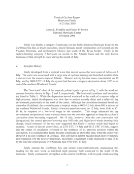 1 Tropical Cyclone Report Hurricane Emily 11-21 July 2005 James L