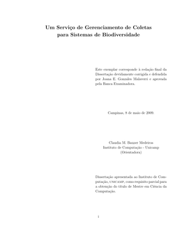 Um Serviço De Gerenciamento De Coletas Para Sistemas De