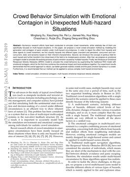 Crowd Behavior Simulation with Emotional Contagion In