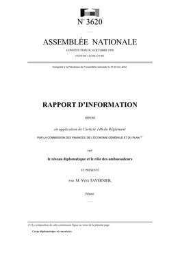 Assemblée Nationale Constitution Du 4 Octobre 1958