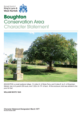 Boughton Conservation Area Character Statement