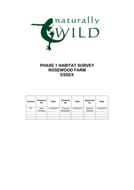 Phase 1 Habitat Survey Rosewood Farm Essex