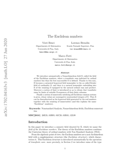 Arxiv:1702.04163V3 [Math.LO]