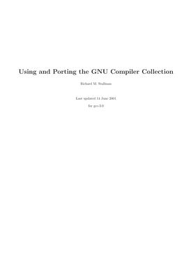 Using and Porting the GNU Compiler Collection