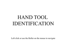 Hand Tool Identification