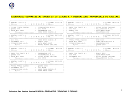 Calendario Giovanissimi Under 15 C5 Girone a – Delegazione Provinciale Di Cagliari