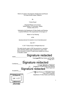 Accepted by Signature Redacted Thesis Supervisor