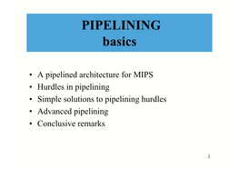 PIPELINING Basics