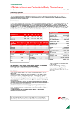 HSBC Global Investment Funds - Global Equity Climate Change