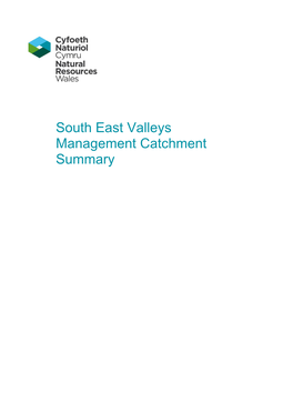 South East Valleys Management Catchment Summary