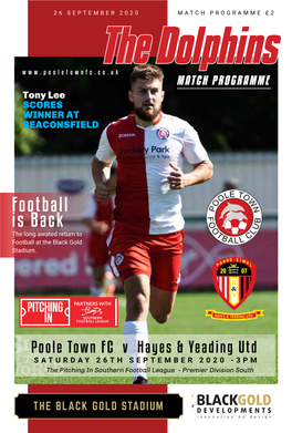 Poole Town FC Vs Hayes and Yeading United 26Th Sept 2020