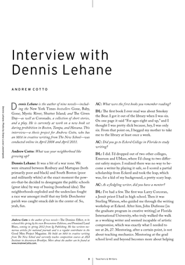 Interview with Dennis Lehane