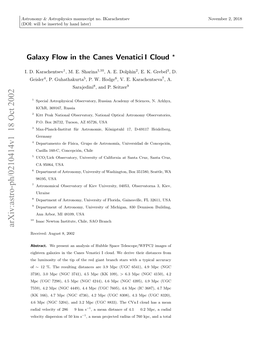 Galaxy Flow in the Canes Venatici I Cloud