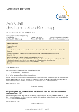 Amtsblatt Des Landkreises Bamberg