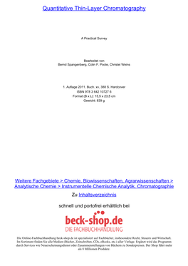 Quantitative Thin-Layer Chromatography