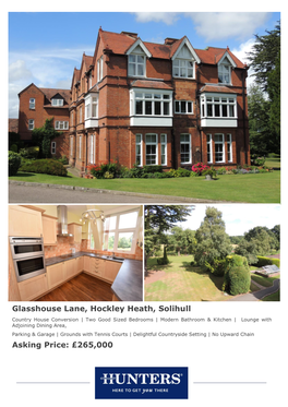 Glasshouse Lane, Hockley Heath, Solihull Asking Price