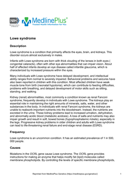 Lowe Syndrome