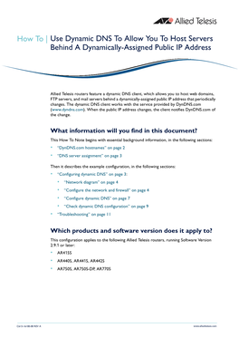 How to Use Dynamic DNS to Allow You to Host Servers