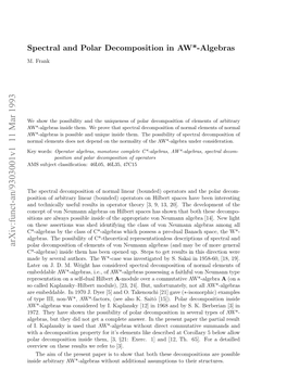 Spectral and Polar Decomposition in AW*-Algebras