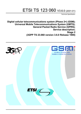 ETSI TS 123 060 V3.6.0 (2001-01) Technical Specification